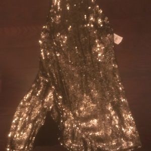 NWT Phillip Lim gold and black sequin tank
